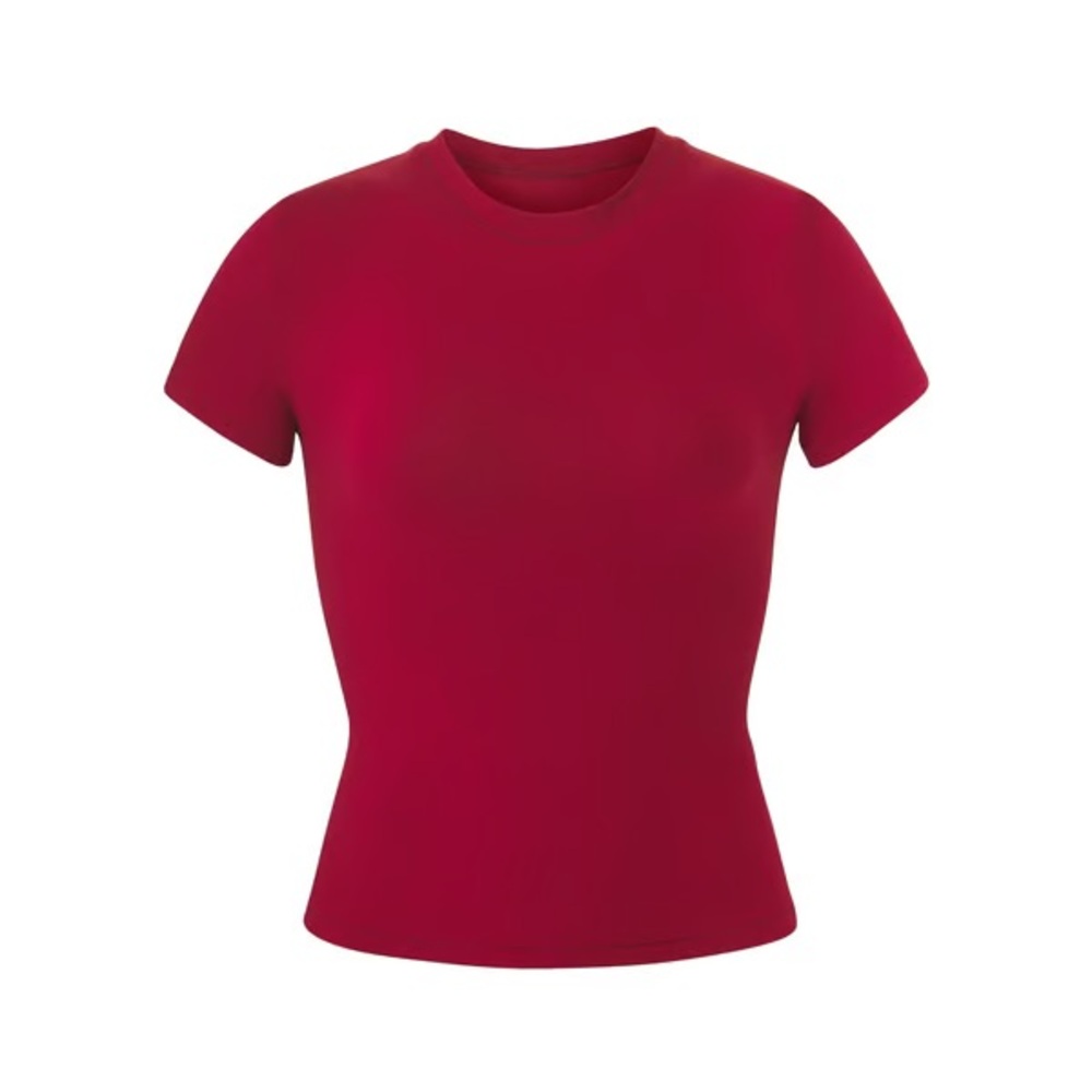 Skims Cotton Red Tee M